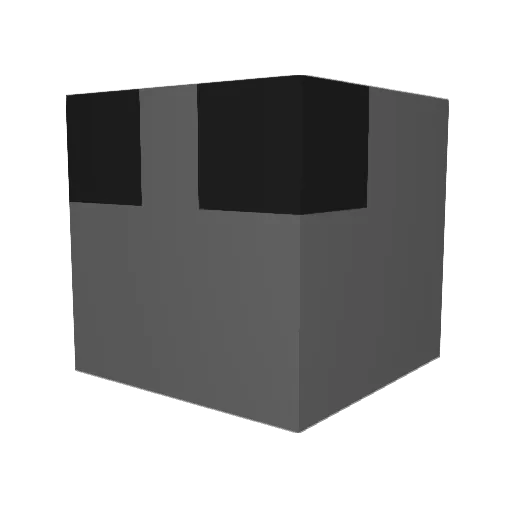 gravelel Minecraft avatar head, 3D render