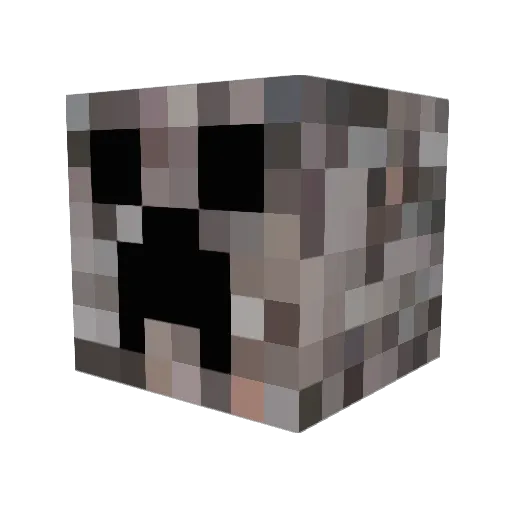 gravelmaster Minecraft avatar head, 3D render