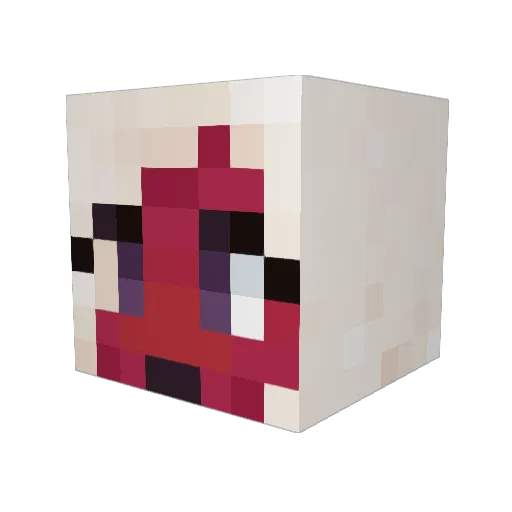 graveyardrose Minecraft avatar head, 3D render