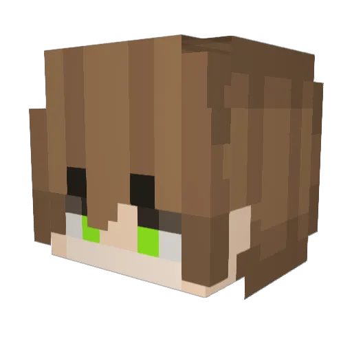 graveyardshift_ Minecraft avatar head, 3D render