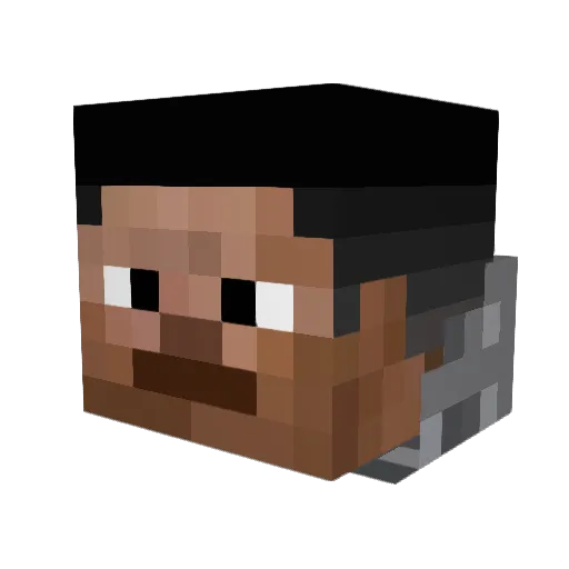 gravitt3 Minecraft avatar head, 3D render