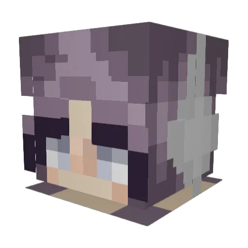 gravyprincess Minecraft avatar head, 3D render