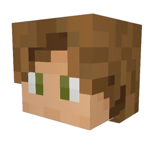 gray8872 Minecraft avatar head, 3D render