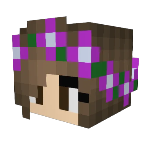 gray_cho Minecraft avatar head, 3D render