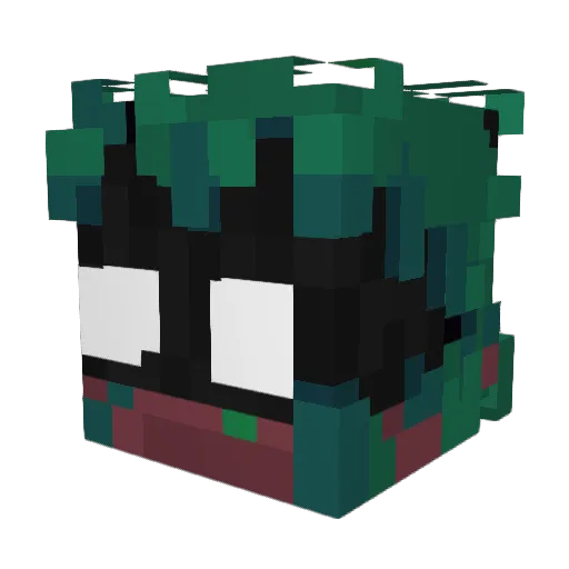 gray_vee Minecraft avatar head, 3D render