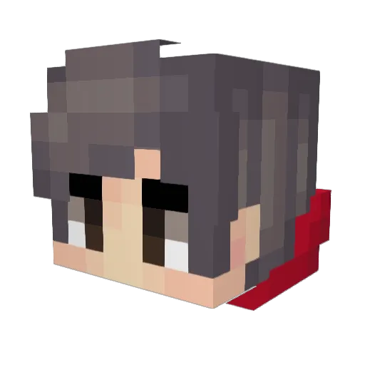 grayberetta Minecraft avatar head, 3D render
