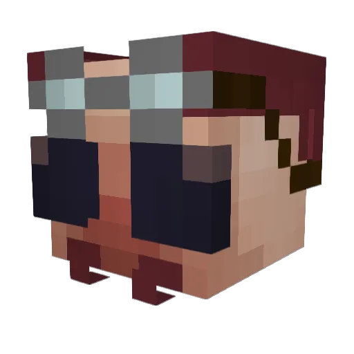 graybugg Minecraft avatar head, 3D render