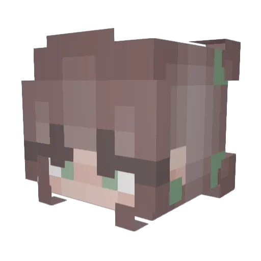 graycie_ Minecraft avatar head, 3D render