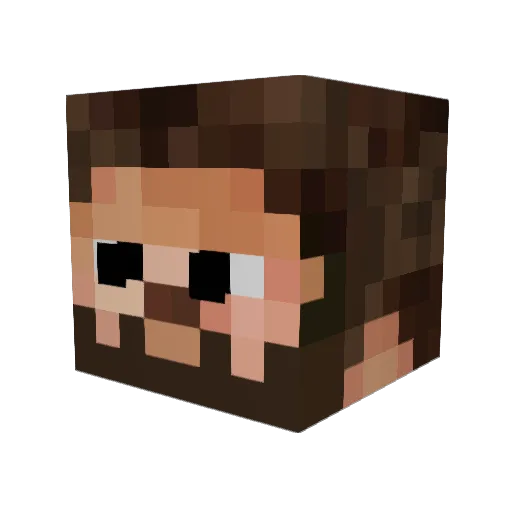 grayheen Minecraft avatar head, 3D render