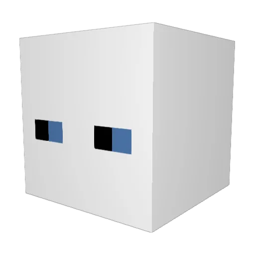 grayr00t Minecraft avatar head, 3D render