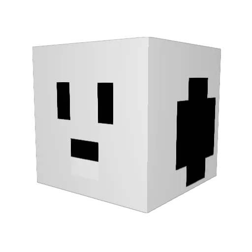 graysontins Minecraft avatar head, 3D render