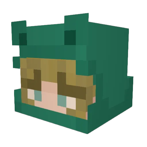 grayssss Minecraft avatar head, 3D render