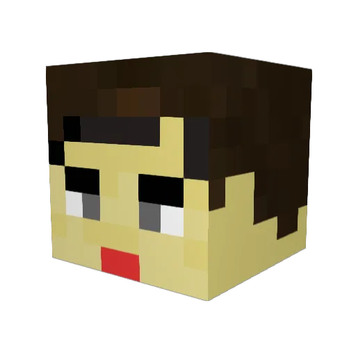 graysswan Minecraft avatar head, 3D render