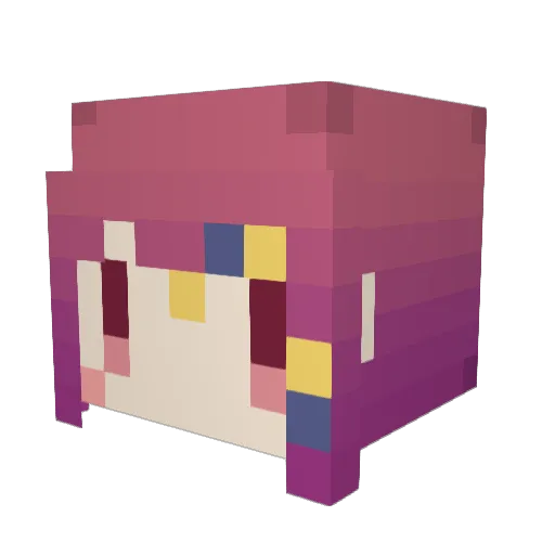 graywidow Minecraft avatar head, 3D render