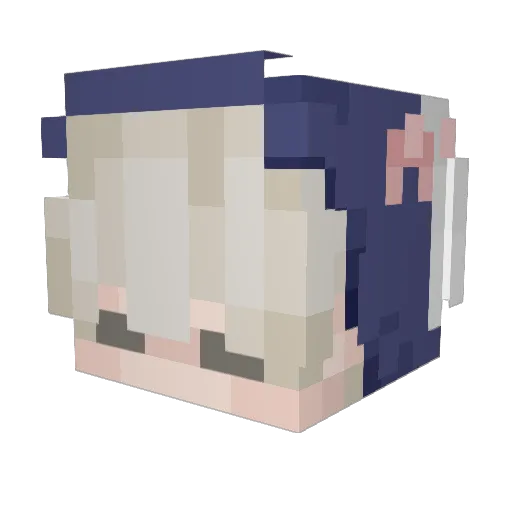 grayxbunni Minecraft avatar head, 3D render