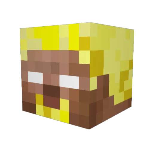 grbr Minecraft avatar head, 3D render