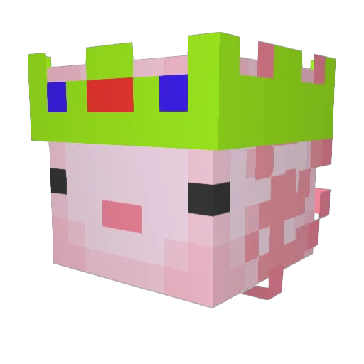 grcmloid Minecraft avatar head, 3D render