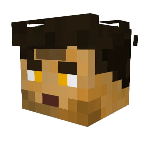 gre1ser Minecraft avatar head, 3D render