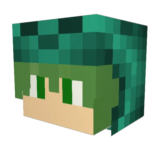 greaTark Minecraft avatar head, 3D render