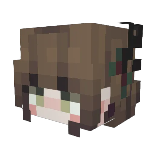 greacie Minecraft avatar head, 3D render