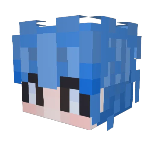 greasii Minecraft avatar head, 3D render