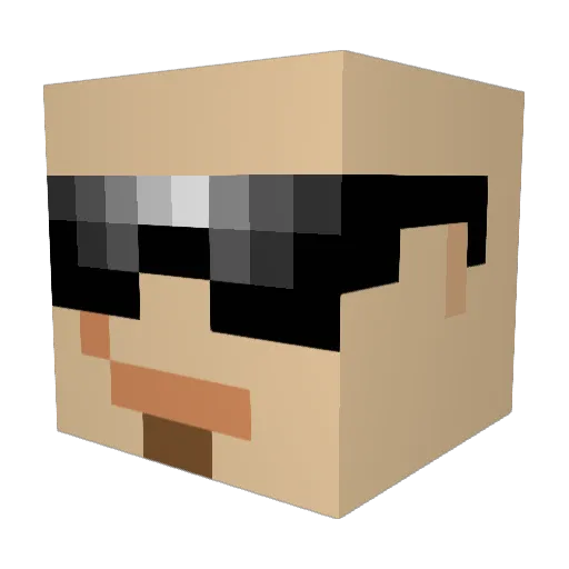 greasyweasy Minecraft avatar head, 3D render