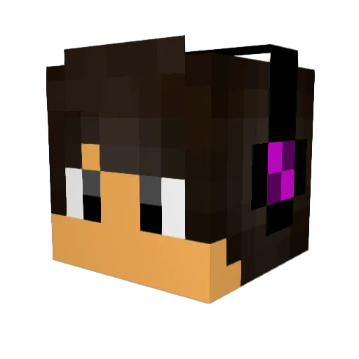 greatbowling Minecraft avatar head, 3D render
