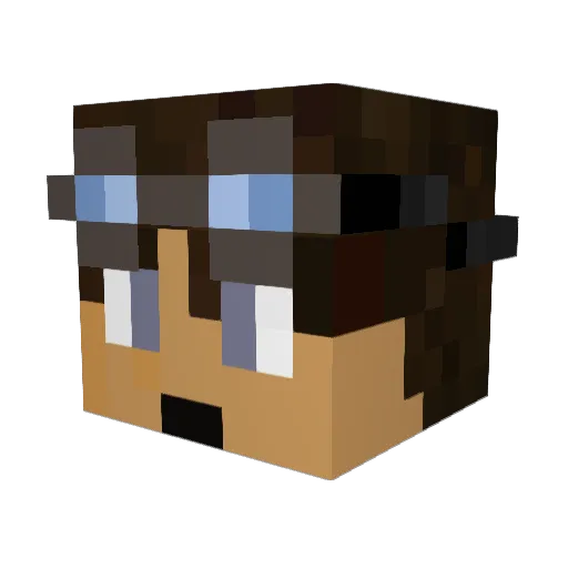 greatd Minecraft avatar head, 3D render