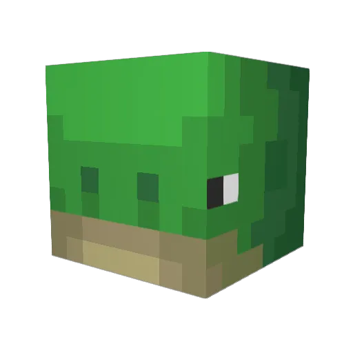 greatest_zombie Minecraft avatar head, 3D render