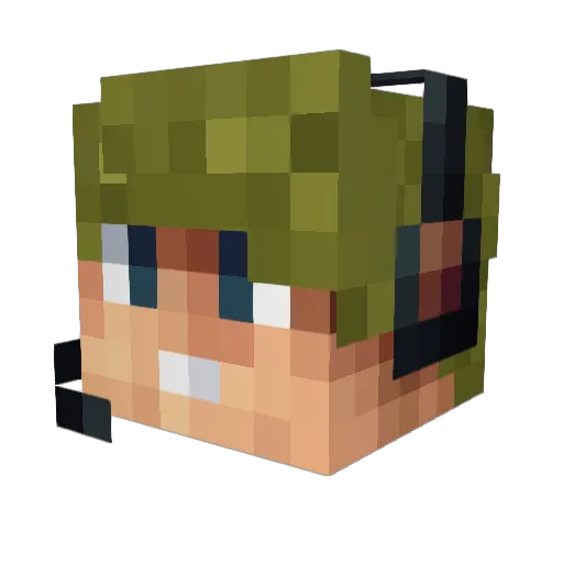 greatome123 Minecraft avatar head, 3D render