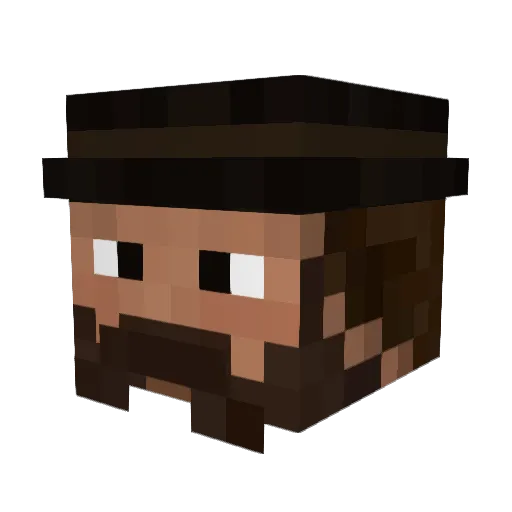 greatrone Minecraft avatar head, 3D render