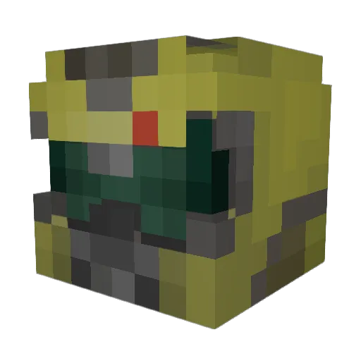 greattime Minecraft avatar head, 3D render