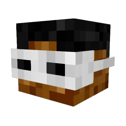 grechinluva Minecraft avatar head, 3D render