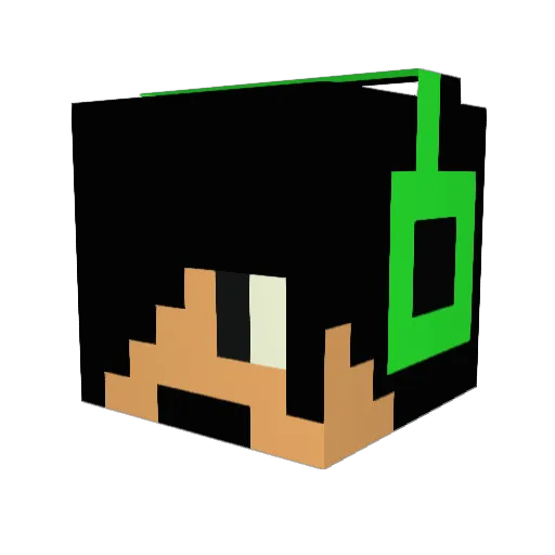grecobrothers Minecraft avatar head, 3D render