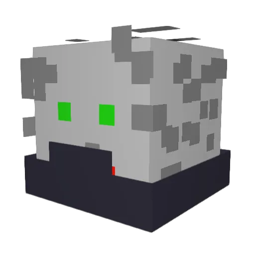 gredel Minecraft avatar head, 3D render