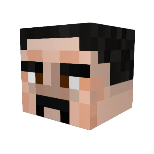 greedshell Minecraft avatar head, 3D render