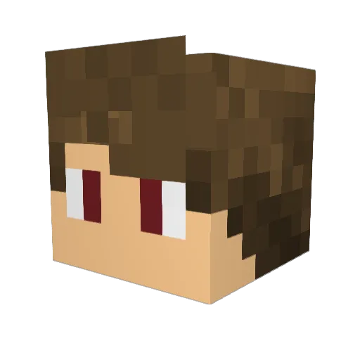 greedzox Minecraft avatar head, 3D render