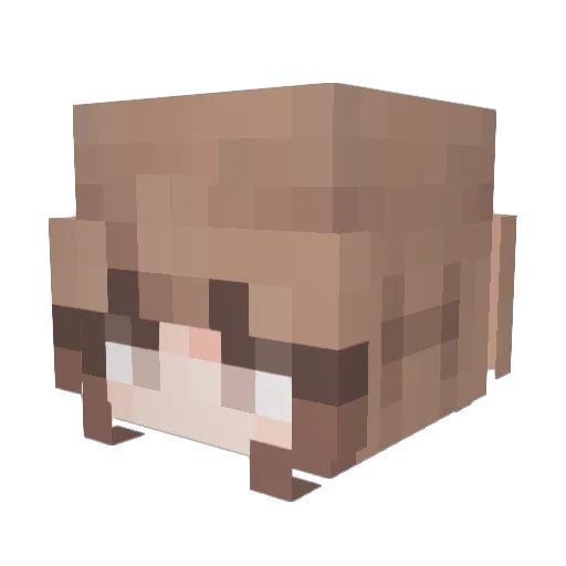 greem_v Minecraft avatar head, 3D render