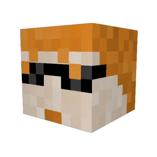 green0909 Minecraft avatar head, 3D render