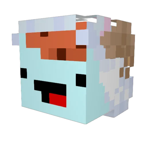 green120423 Minecraft avatar head, 3D render