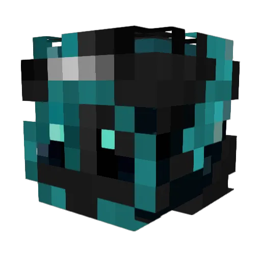 green8mine Minecraft avatar head, 3D render