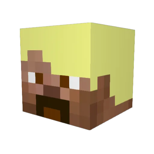 green_555 Minecraft avatar head, 3D render