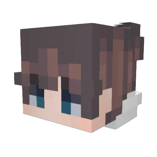green_8 Minecraft avatar head, 3D render