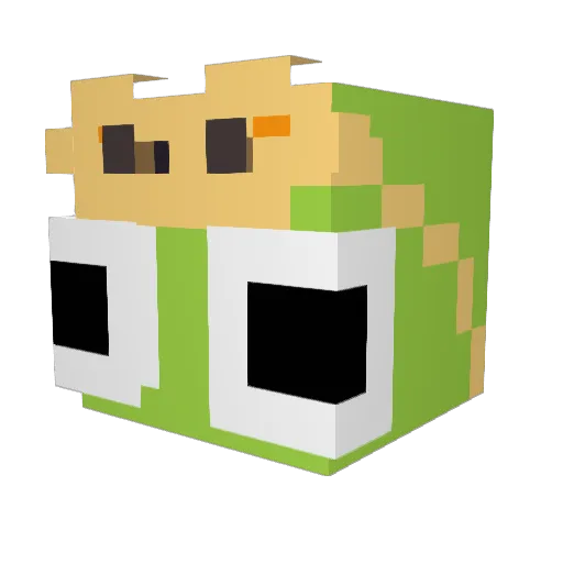 green_frog823 Minecraft avatar head, 3D render