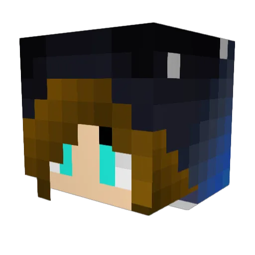 green_gello Minecraft avatar head, 3D render