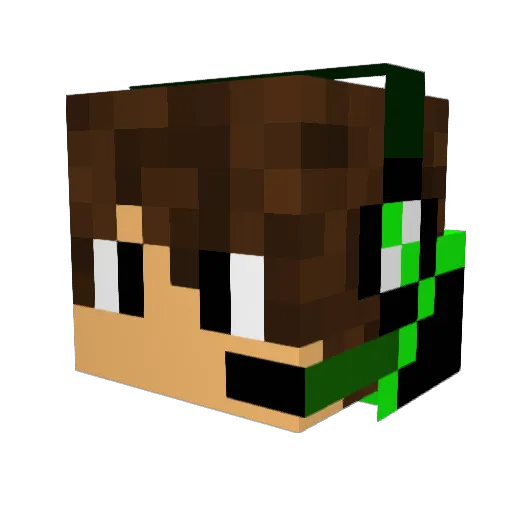 green_guy02 Minecraft avatar head, 3D render