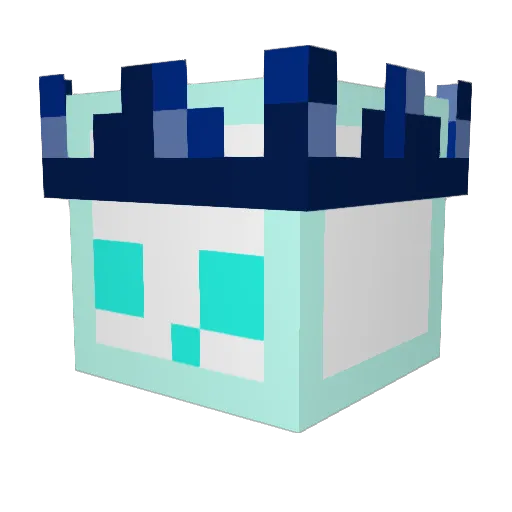 green_meme_frog Minecraft avatar head, 3D render