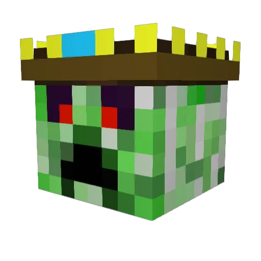 green_nugget Minecraft avatar head, 3D render