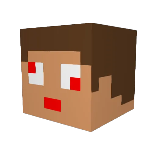 green_tea01 Minecraft avatar head, 3D render