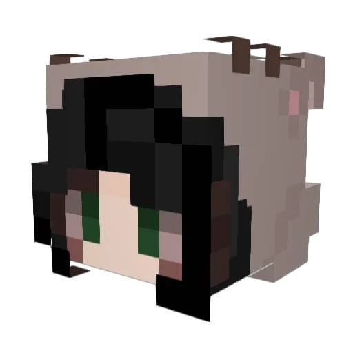 greenado Minecraft avatar head, 3D render